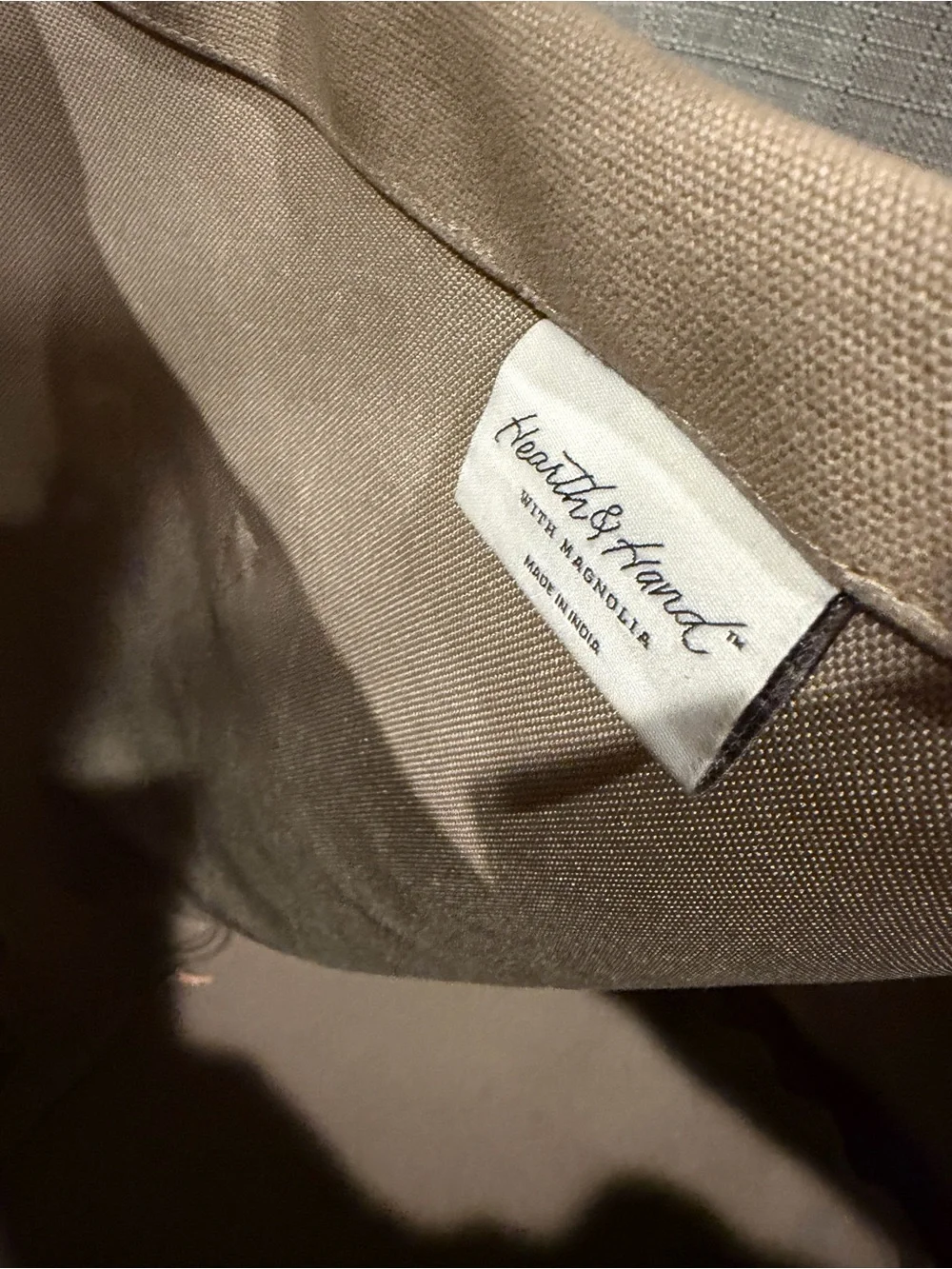 Hearth & Hand taupe Canvas Utility Tote